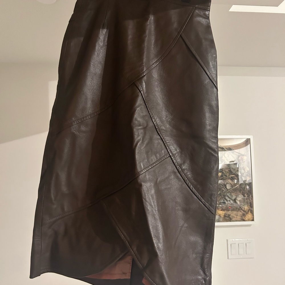 Vintage genuine leather skirt